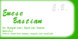 emese bastian business card